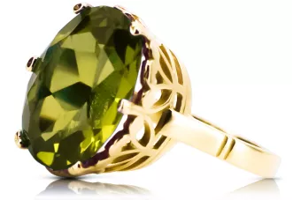  Vintage style Žlutý peridot 14k žluté zlato vrc130y